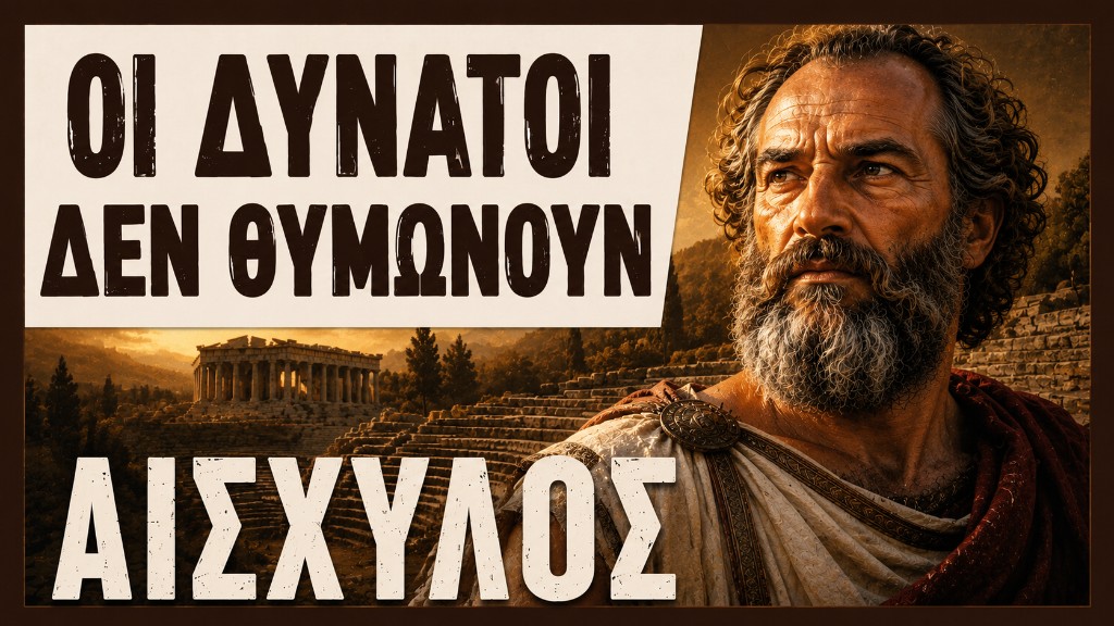 Αισχύλος — Οι δυνατοί δεν θυμώνουν